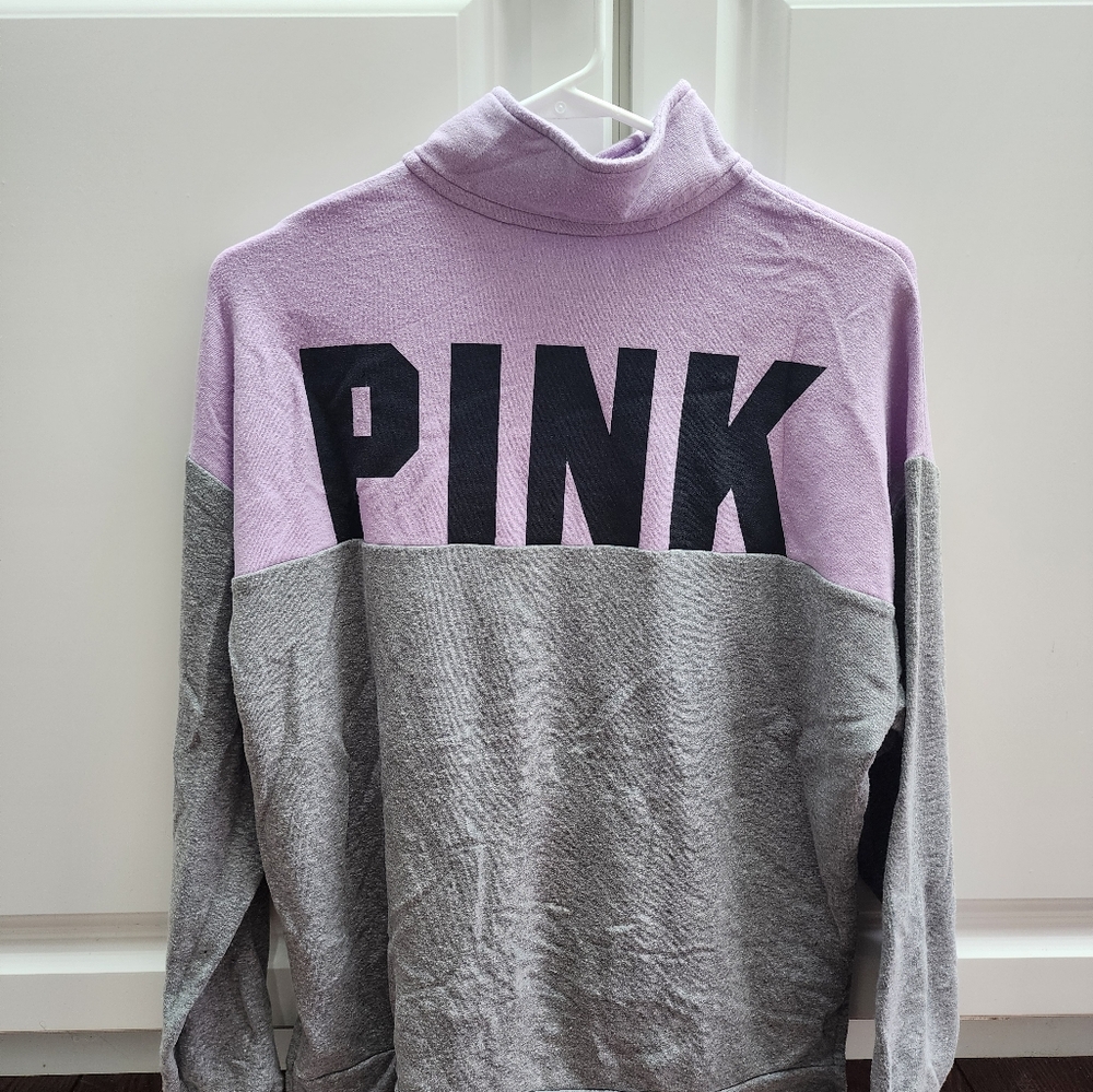 PINK Victoria's Secret Lilac and Gray Sweatshirt